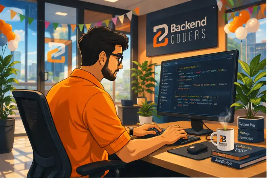 IT team working on backend development and coding solutions