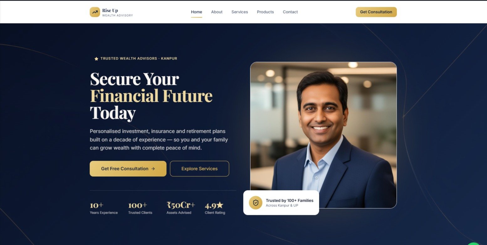 Custom Finance Advisor Website Development