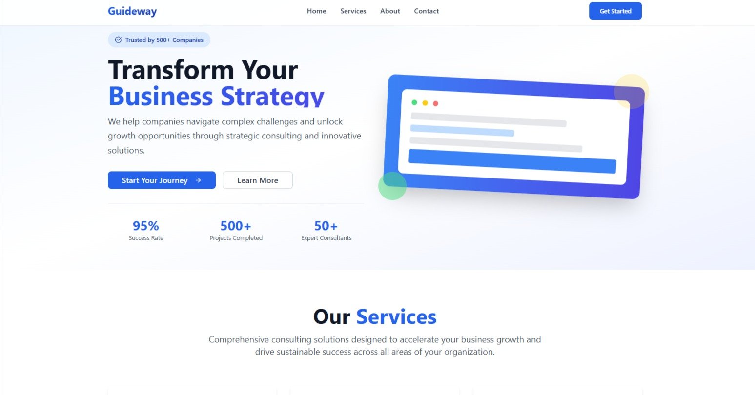 Guideway Consultation website by backend coders india