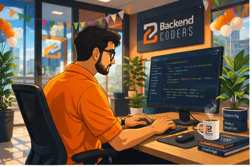 Backend developers coding and building scalable IT solutions